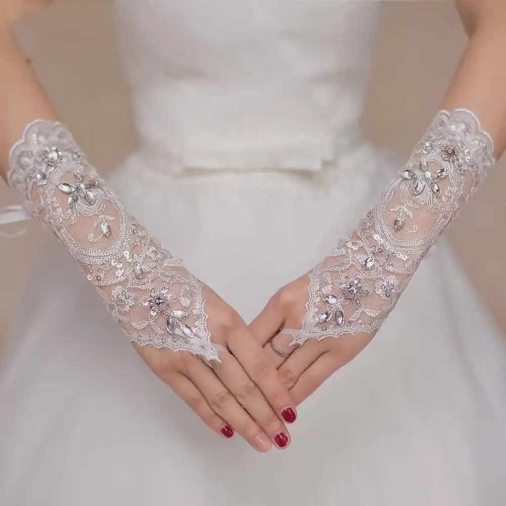 ivory bridal gloves