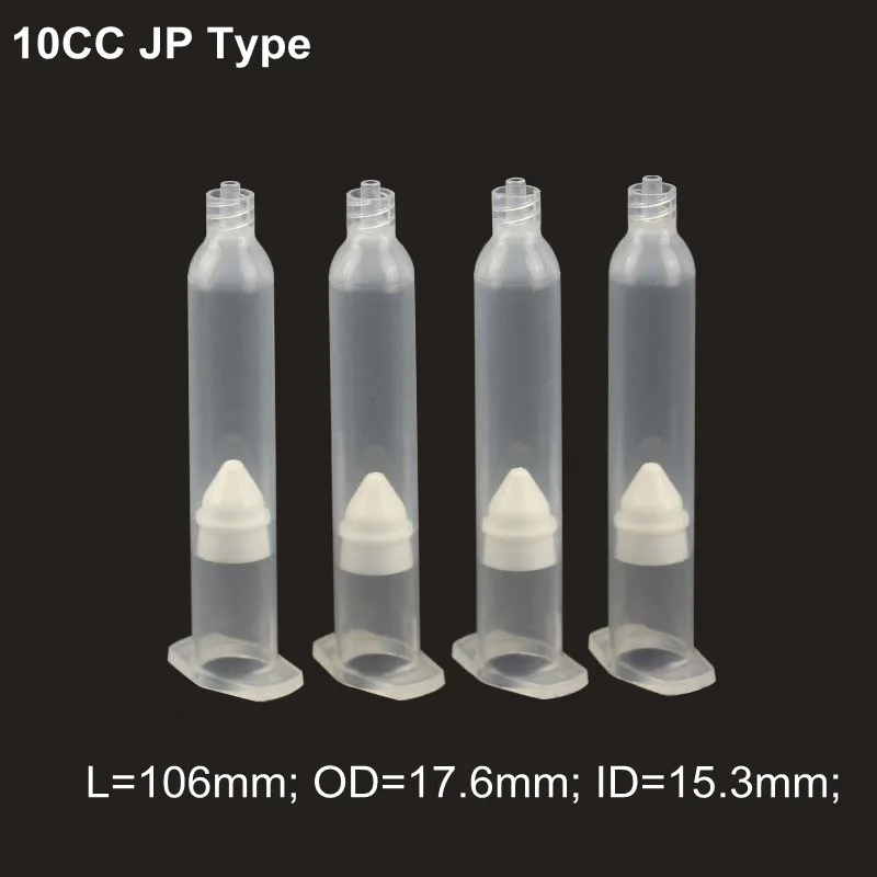 JP Type 5CC 10CC 30CC 50CC Transparent Plastic Liquid Glue Dispensing Syringes Cylinder