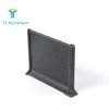 Powder Coated Black Flooring Skirting 80mm Aluminum Baseboard Profile