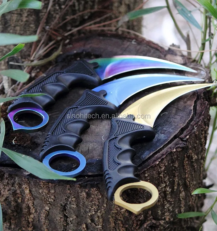 Popular Csgo Karambit Knife Plastic Game Karambit Trainer Claw Knife Red Sharp Karambit Outdoor