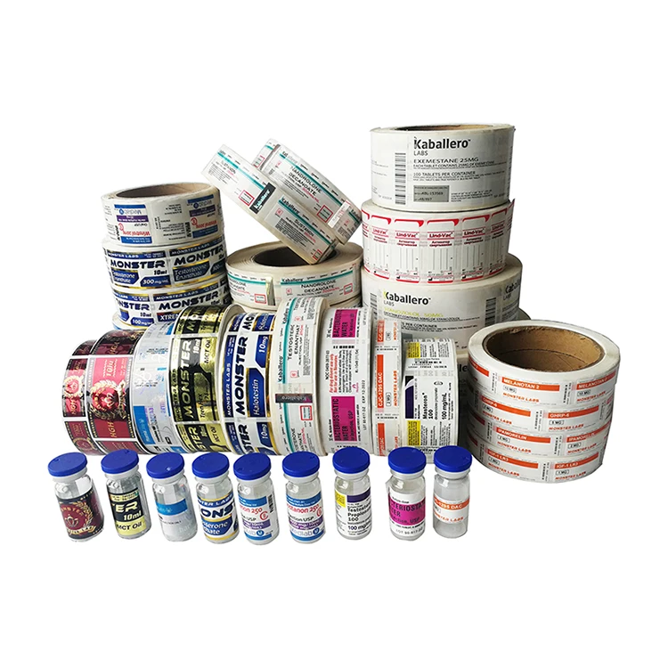 Custom vinyl blood tube label printing, medical vial label sticker for hospital self adhesive