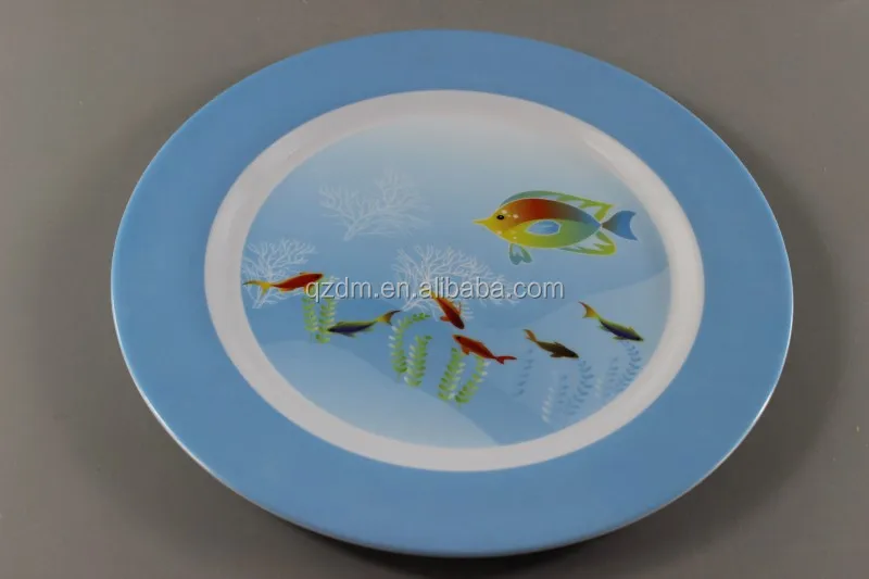 Summer Round Plate Colorful Dishes Party Dishese
