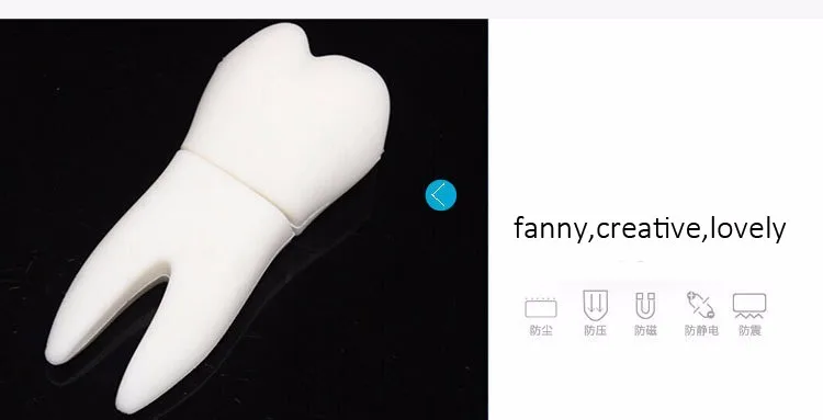 Creative Lovely Tooth Shape USB Flash Drive Custom Logo - ANKUX.COM