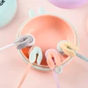 Free sample little rabit shape design with storage box earphone for children