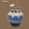 High grade pottery decoration round shape ceramic vase with lip for new house decor