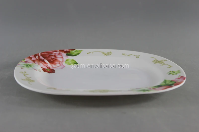 Cheap Square Melamine Dessert plate Picnic oval plate