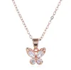 Wholesale Diamond Necklace Chain Maple Leaves Pendant Necklace Jewelry Set For Lady