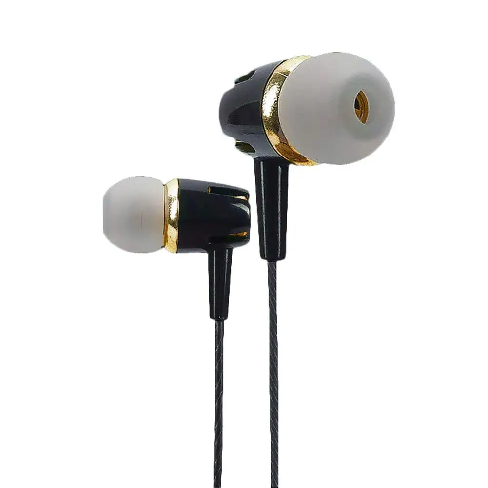 Jytrading 2018 New Black Electroplated Metal Headphones, In-Ear Earphone Mic Headset Stereo Bass Headphone for Phone Computer Gift