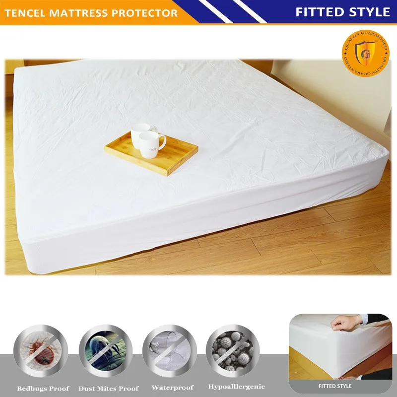 Hypoallergenic Tencel Waterproof Mattress Protector Buy Tencel