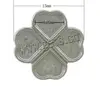 304 Stainless Steel Button findings Four Leaf clover in stock 797566