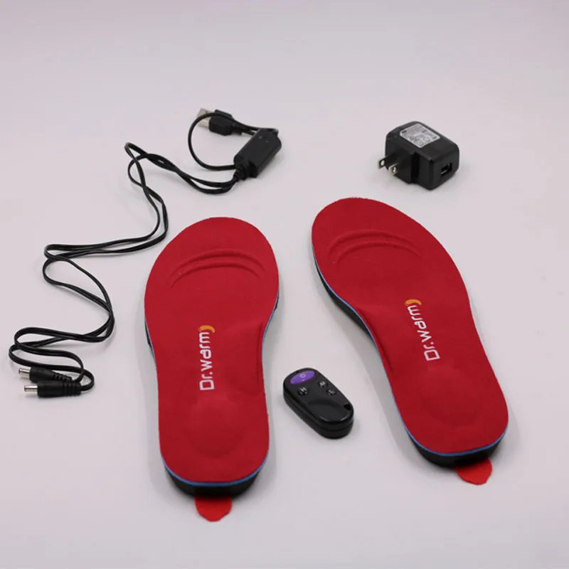 Rechargeable Battery Wireless Heated Insole Electric Foot Heating Pad