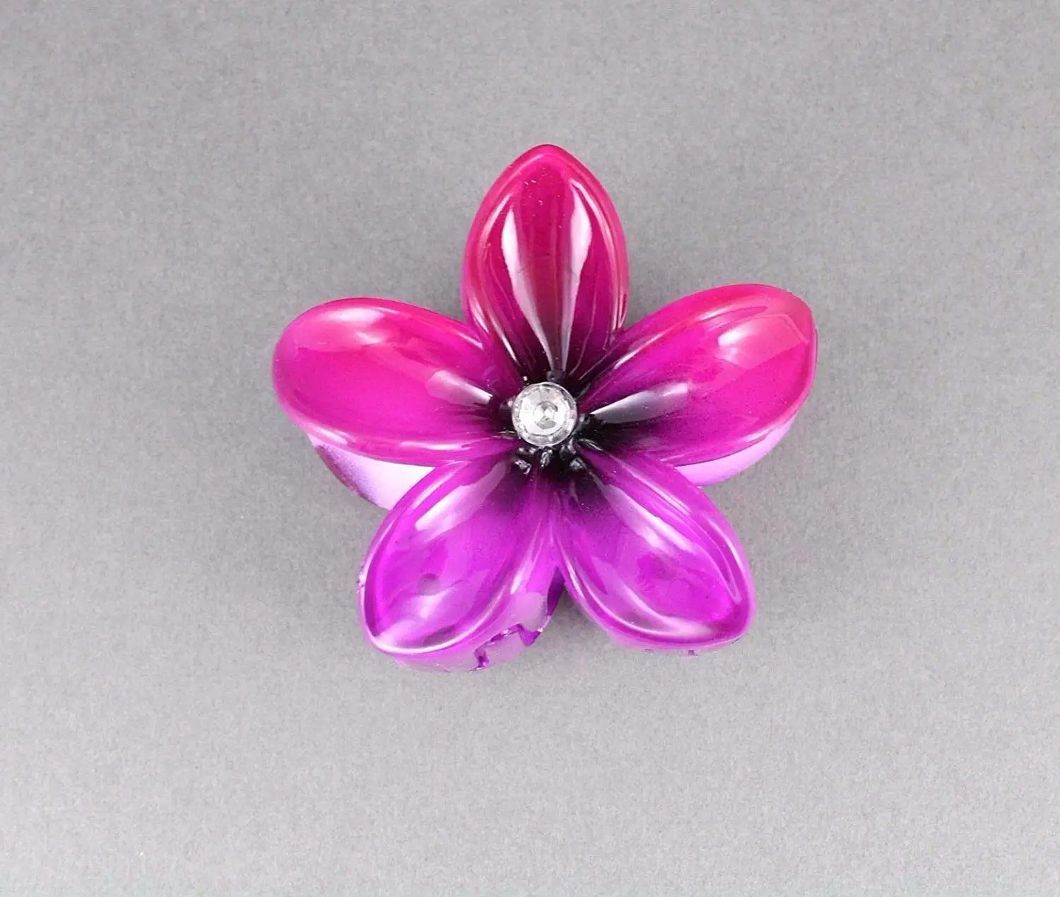 dark purple flower hair clip