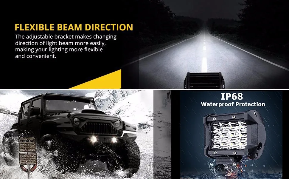 12V Offroad Car LED Light Bar 4 Inch 36W Motorcycle LED Work Light 4x4