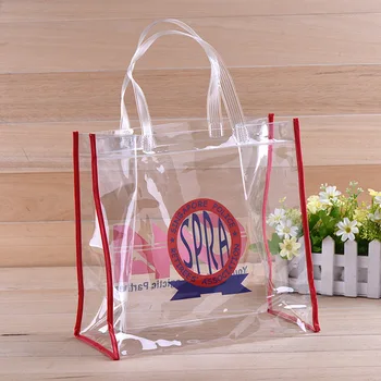 Customized Printed Plastic Clear Tote Pvc Bag - Buy Clear Pvc Tote Bag ...