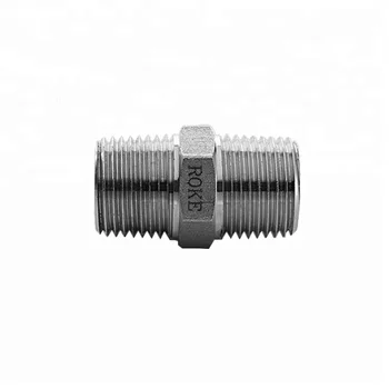 14 De 18 Npt Bsp De Compresión De Acero Inoxidable Hexagonal Macho Doble Pezón De Tubería Buy 14 18 Npt Bsp Pezóncompresión De Acero Inoxidable