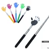 Telescopic Extendable Stainless Steel Handle handshape Massager Back Scratcher With Silver Head&Colorful Handle