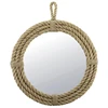 Vintage Nautical Round Rope Mirror with Hanging Loop Home Decoration