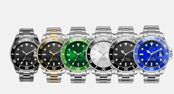 שוויצרי Mens אופנה שעונים גברים אוטומטי שעון יד מותג משלך לוגו איש יוקרה אופנה קוורץ שעון relojes hombre