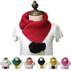 Wholesale autumn and winter children's scarf, baby 8 shape Cable Knit scarves, Circle hair balls scarf