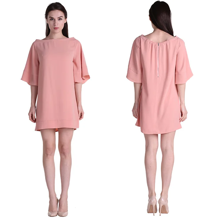 ladies peach dress