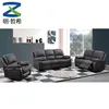 Antique manual recliner Living Room furniture 3 seater wooden sofa