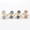 G1155 Latest Natural agate druzy geode ring for women 2019