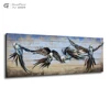 Wood Frame Iron Metal Handmade Wall Art for Room Decor of Eagle Handicraft