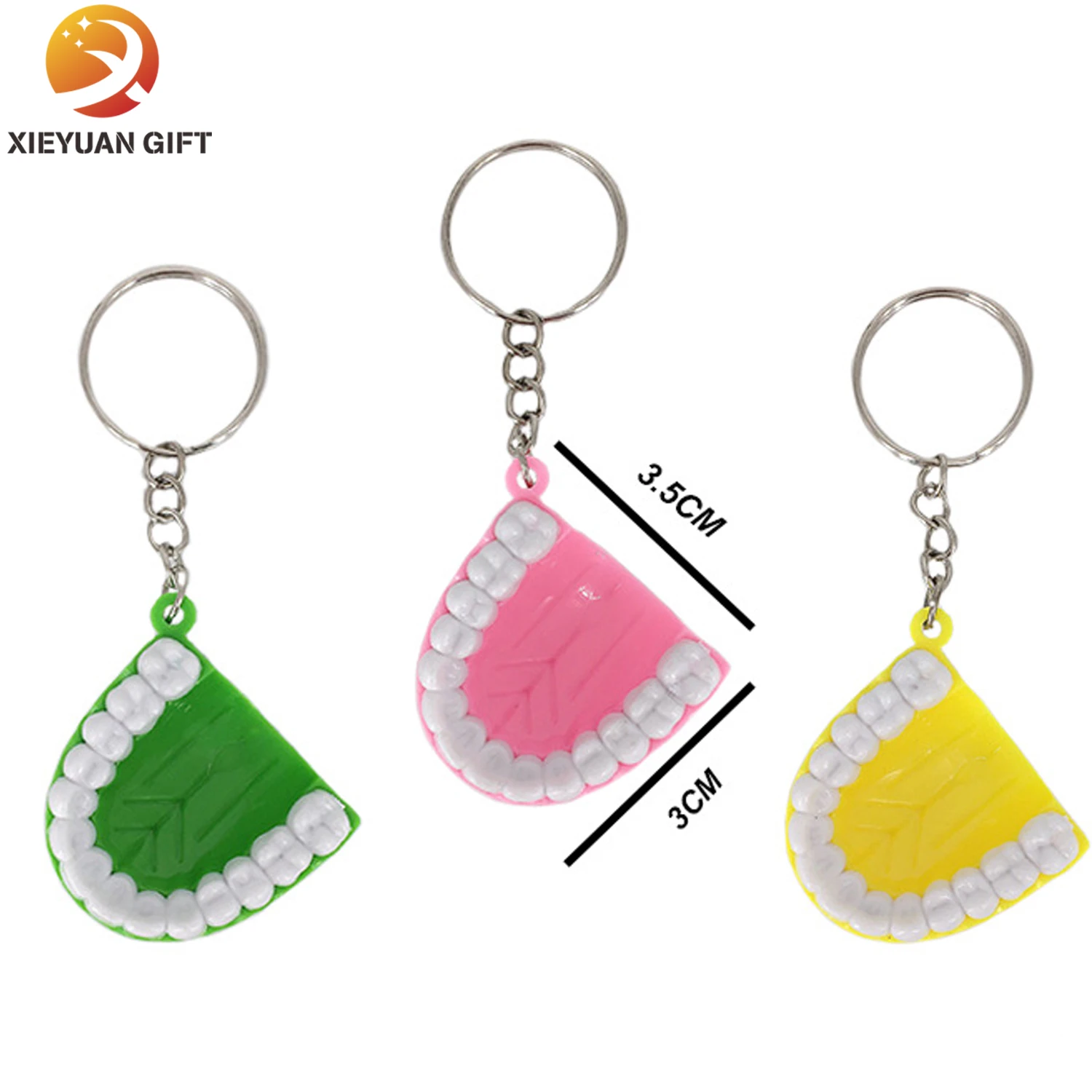 Wholesale 3d Plastic Craft Colorful Tooth Dental Keychain Buy Blank