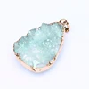 Modern design 28*38mm agate slice druzy pendant