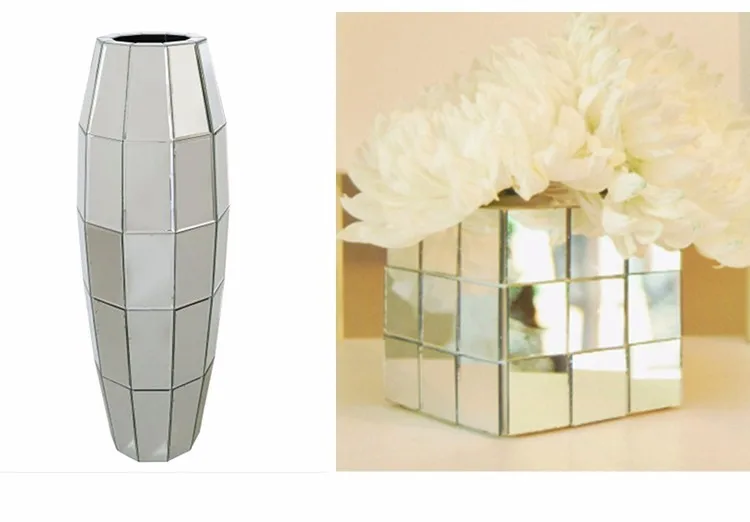 China Supplier Extra Large Glass Silver Mirror Mosaic Vase Buy Mosaic