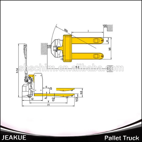 Crown 2200lb Semi Electric Load Mini Pallet Jacks Pallet Truck Long