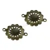 New Zinc Alloy connector link setting blank mounting flower floral imitation antique bronze Jewelry Making Findings