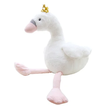 stuffed swan with crown
