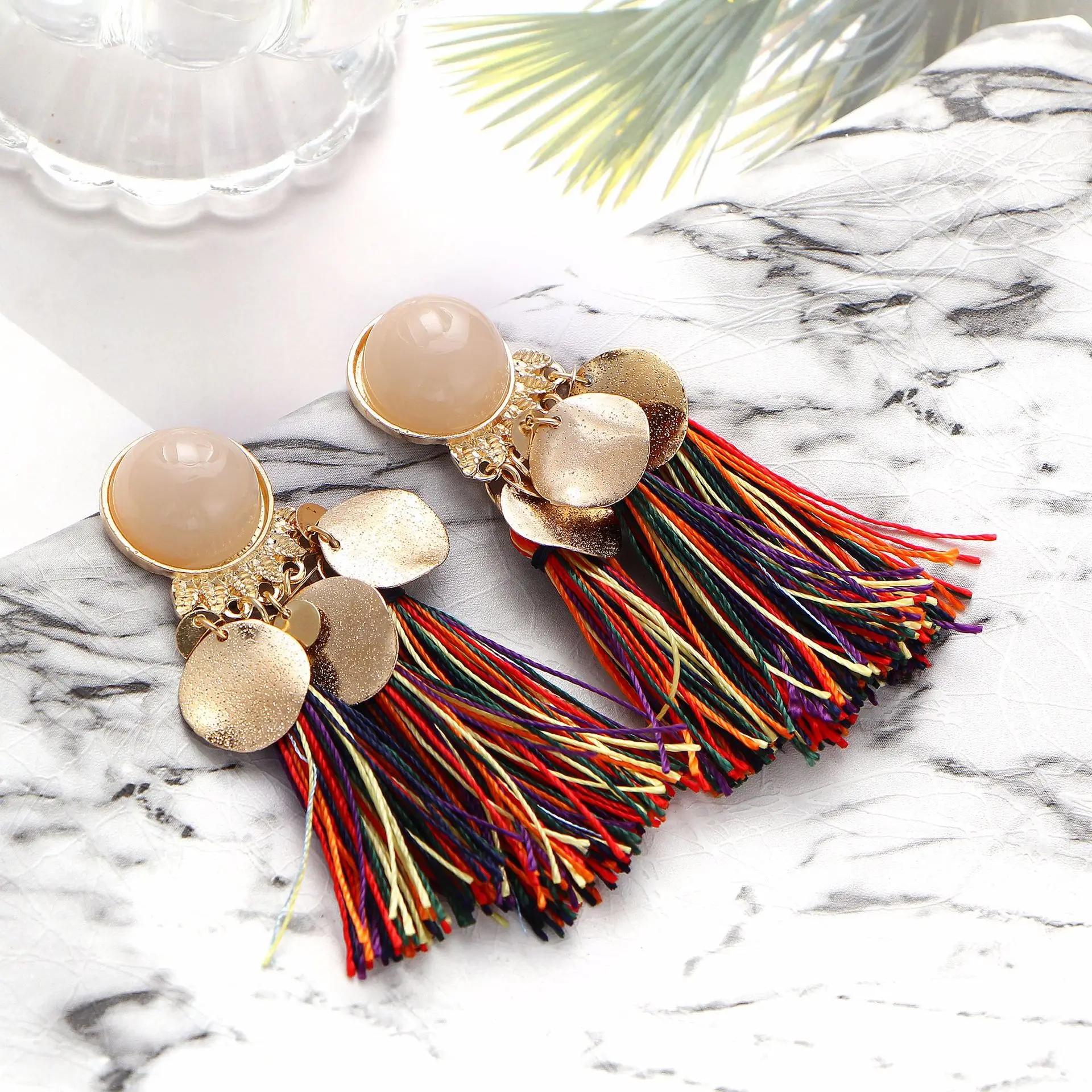 Fashion Earring Designs New Model Earrings Gold Coins Tassel Earring