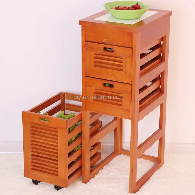 Restaurant Wooden Kitchen With Drawers Made In China Storage