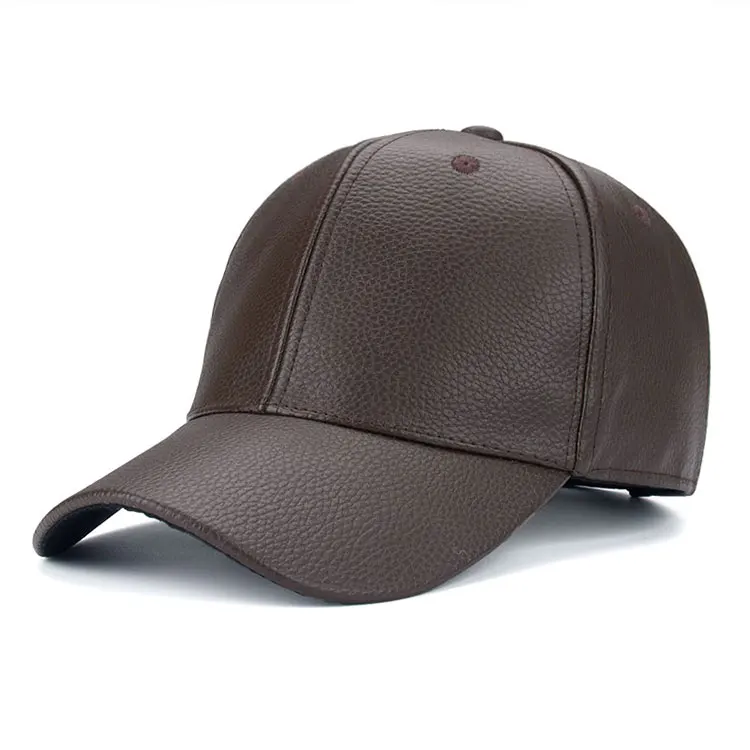 Wholesale 6 Panel Blank Black Leather Baseball Caps Hats Buy Plain