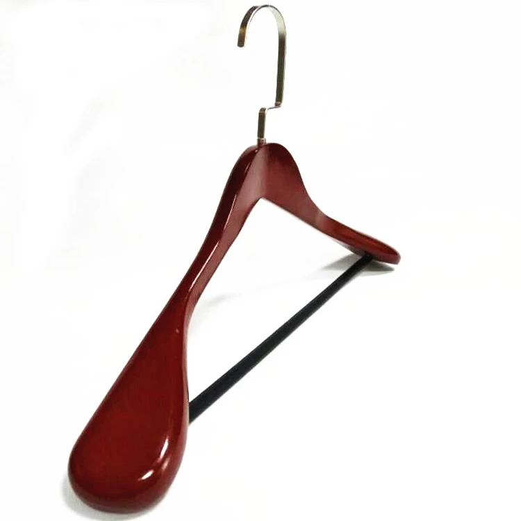 Luxury Heavy Duty Sturdy Dark Brown Wooden Coat Clothes Hanger For