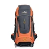 VMAE 65L+5L 70L Blue Orange Sports Outdoor Nylon Adjustable Mountain Mountaineering Waterproof Climbing Backpack