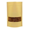 Stand Up Pouches Ziplock Plastic Packaging Kraft Paper Nut Bags with Window