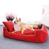 Completely Removable & Washable 3PCS Pet Cat Dog Bed With Double Sided Cushion Soft Pillow & Blanket Pet House Gift