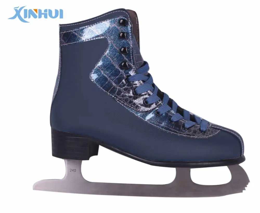 2017 Hot Selling Double Blade Fancy Ice Figure Skates Shoes For Female