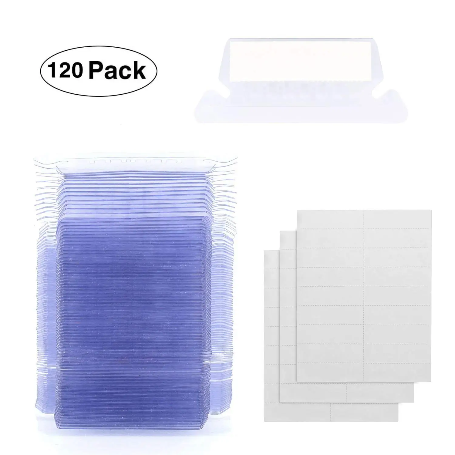 SUSPENSION FILE TABS CLEAR PACK OF 50 WITH INSERTS