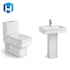High Grade Sanitary Ware Chinese Ceramic P-trap Toilet Basin Set