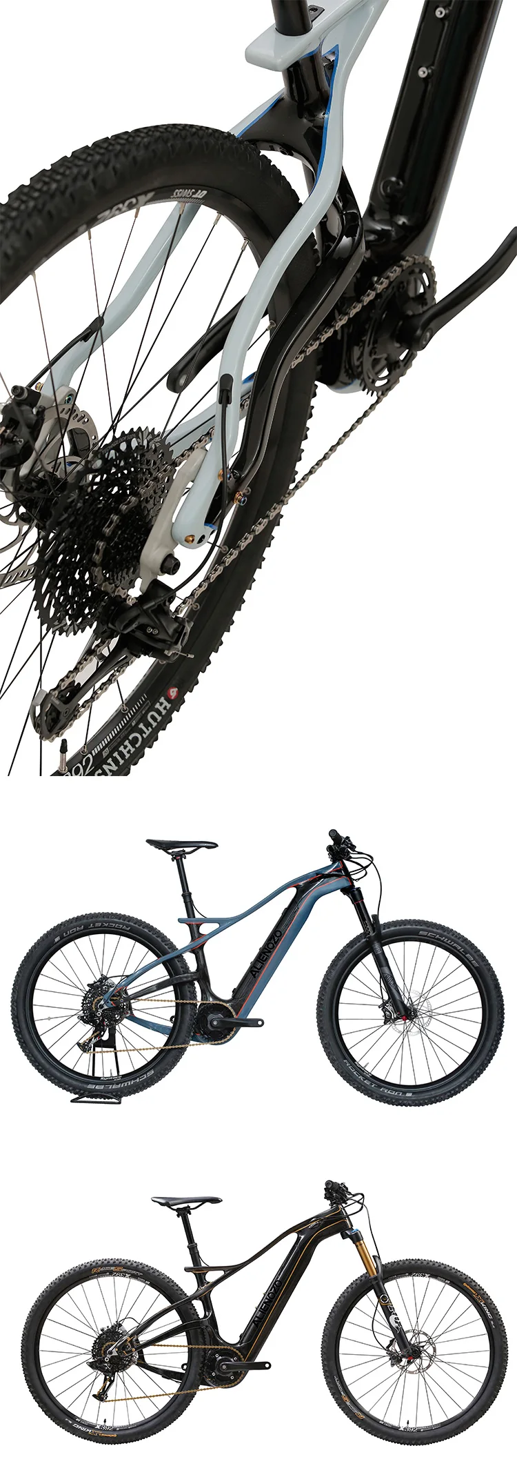carbon fibre full suspension mountain bike