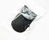 Handmade leather card holder with key ring rfid blocking id card cases wallet with zip pocket genuine leather zip wallet