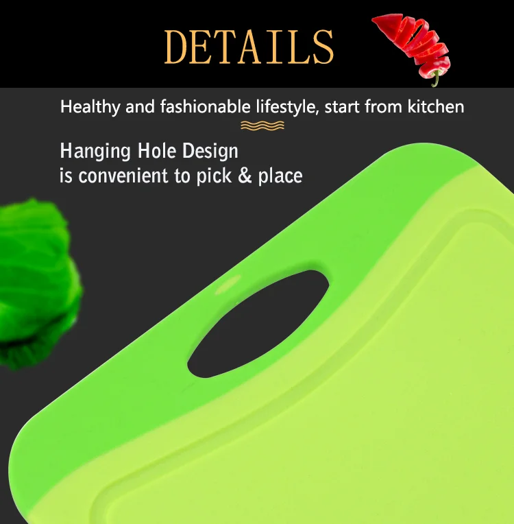 New Fresh PP and TPR Material Plastic Cutting Board