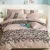 OEM traditional vivid big flower print duvet cover set cotton flower design bed sheet