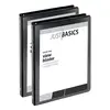 Just Basics Economy Round-Ring View Binders, 1 inch Rings, 61% Recycled, BLACK, Pack Of 2 Binders