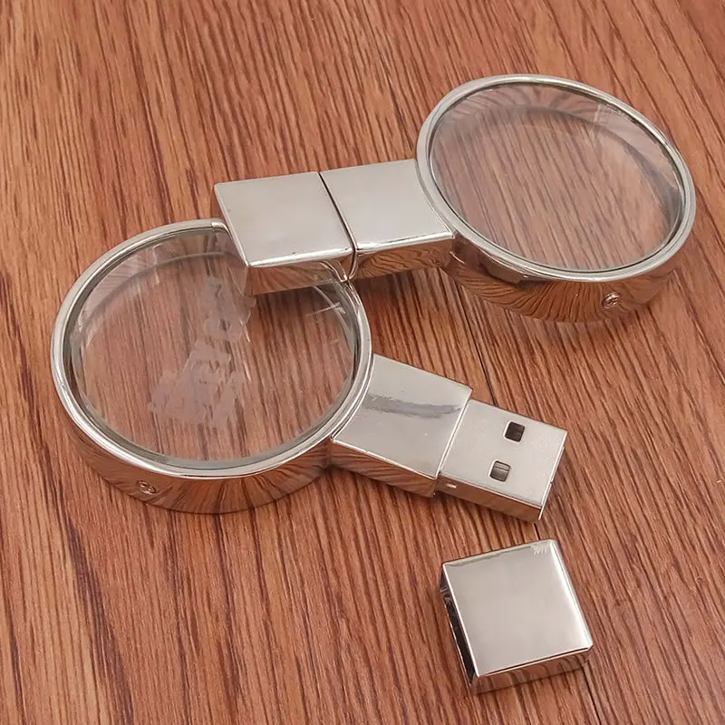 Creative custom magnifying glass portable usb memory 16gb u disk for sale - ANKUX.COM