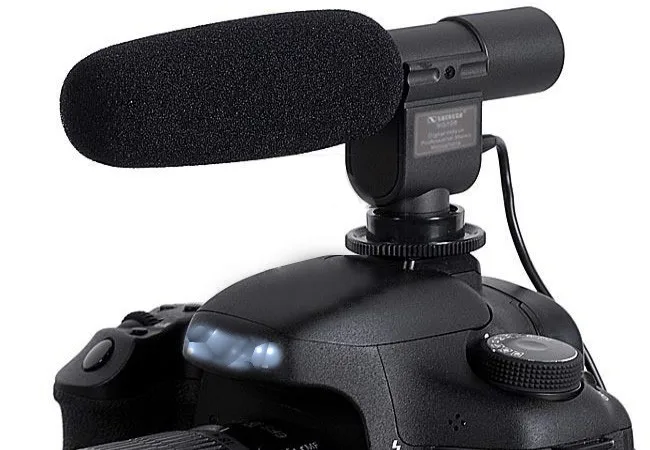 lc2402 sg-108 dv stereo video shotgun microphone for nikon canon